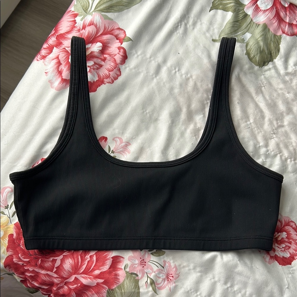 Black Ribbed Women's Bralette